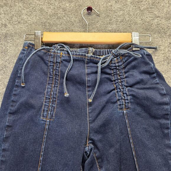 SheIn Jeans Womens Petite Medium Flare High Rise Stretch Rouched Denim Pants - Picture 2 of 9